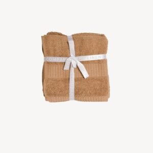 Camel Dash Striped Face Towel - Set of 3