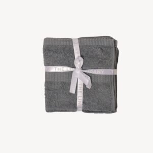 Light Grey Dash Striped Face Towel - Set of 3